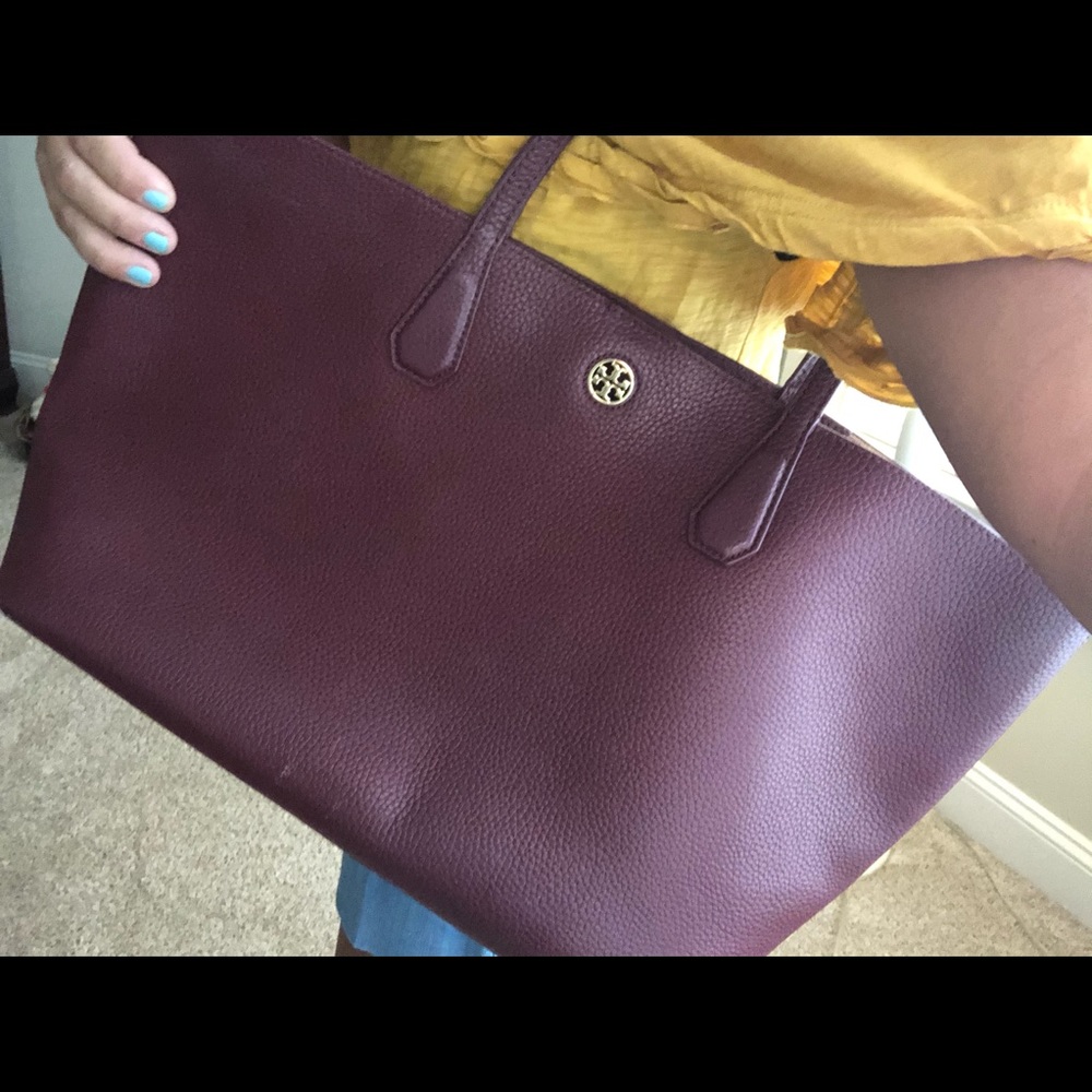 Tory Burch Burgundy Tote